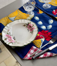 Carica l'immagine nel visualizzatore di Gallery, Set tovagliette Bamako Lunch in Famille Navy wax