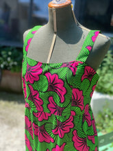 Carica l'immagine nel visualizzatore di Gallery, Abito Linda Promenade in Fleurs De Mariage Green & Pink Wax